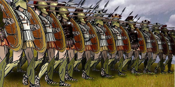 hoplites en phalange